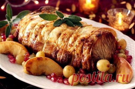 Новогодний рецепт Рулет из филе индейки с начинкой ( Rotolo di tacchino ripieno)