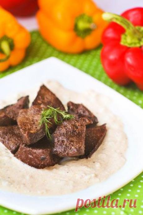 Рецепт печени в сливочно - горчичном соусе