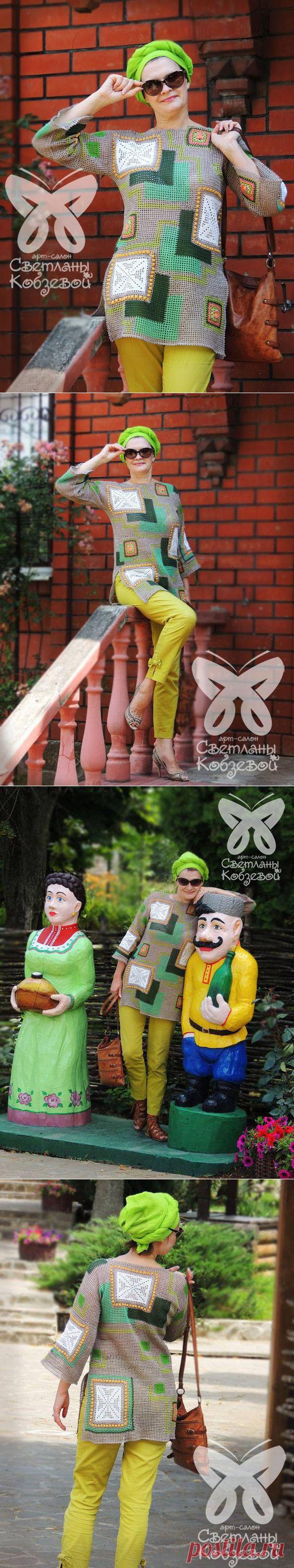 Туника "Оттенки серого" от Светланы Кобзевой.