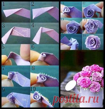 Удивительные цветы из бумаги — Сделай сам, идеи для творчества - DIY Ideas
