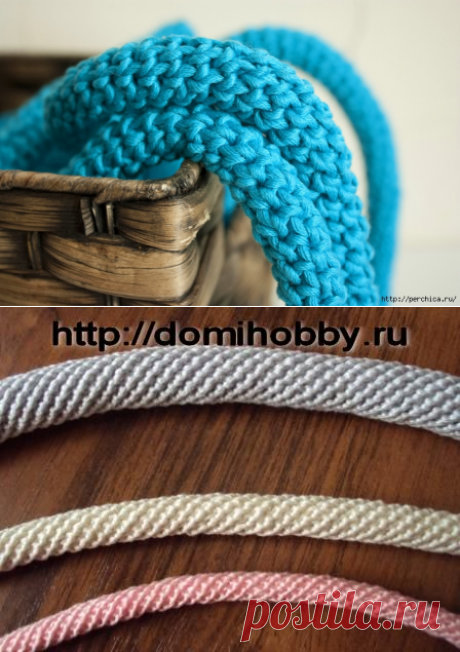 Как связать крючком круглый прочный шнур.