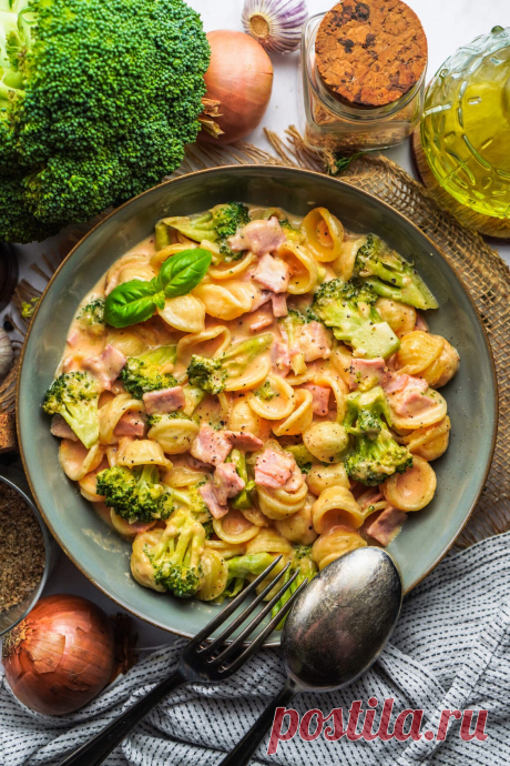 Orecchiette mit Brokkoli & Käse Schinken Soße - FeedMeDaily