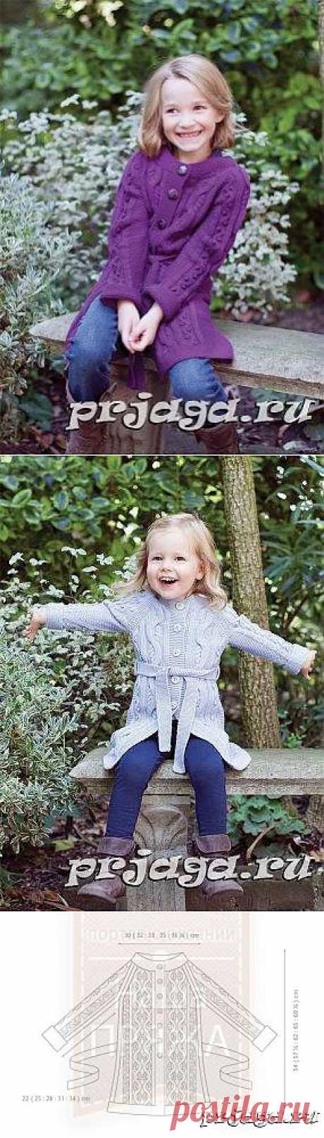 Вязание спицами пальто для девочки от MillaMia Sweden