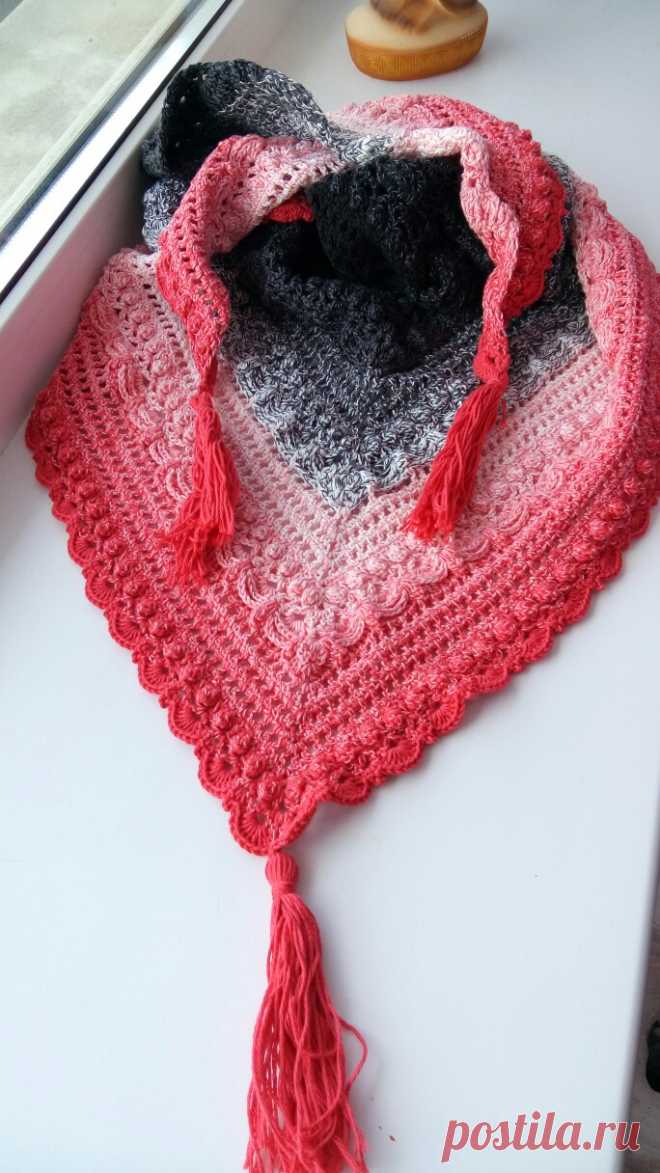 Шаль крючком Потерянная во времени.