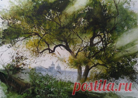 Илья Ибряев. Акварель.