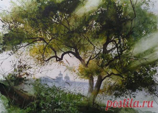 Илья Ибряев. Акварель.