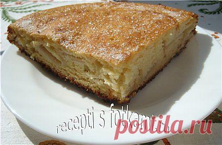 Яблочный пирог на кефире - пошаговый рецепт с фото.