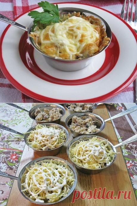 Жюльен с курицей и грибами. | Готовим вместе