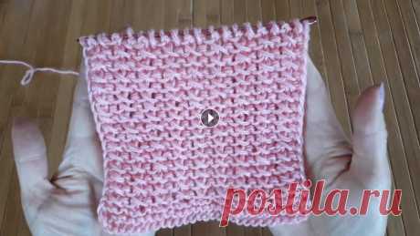 Несложный ажурный узор спицами для детских вещей.