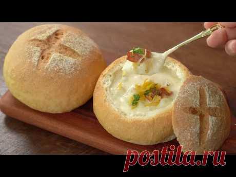 Рецепт хрустящего багета и картофельного супа :: Рецепт бранча