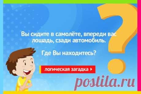 Вы Сидите в Самолёте, Впереди Вас Лошадь, Сзади Автомобиль - Загадка