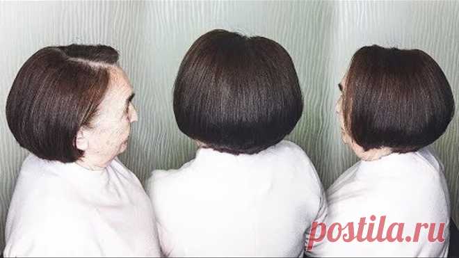 Прическа на КОРОТКИЕ и тонкие волосы.Укладка БЕЗ Фена для женщин за 50. Hairstyle for Short Hair