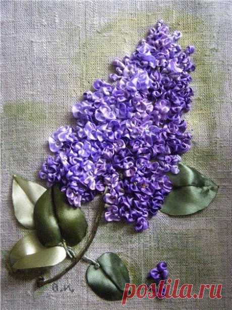 Сирень из лент
