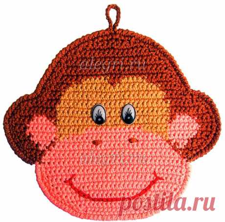 Как связать прихватку обезьянку крючком