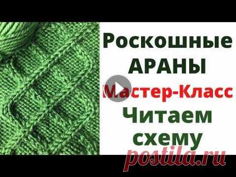 № 106  Роскошные АРАНЫ Узор #68 / ПОШАГОВЫЙ Мастер-Класс / Читаем ПОДРОБНО схему / Уроки вязания № 106 Роскошные АРАНЫ Узор #68 / ПОШАГОВЫЙ Мастер-Класс / Читаем ПОДРОБНО схему / Уроки вязания...