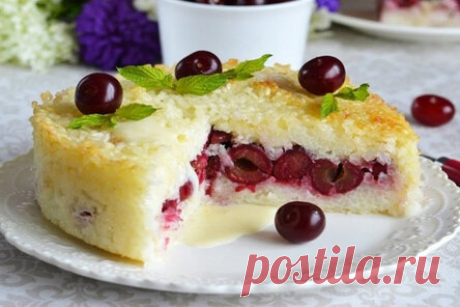 Рисовая запеканка с вишней