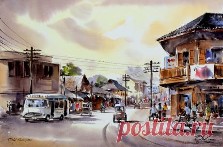 Акварели. Тайский художник Танакорн Чаиджинда (Thanakorn Chaijinda)