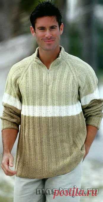 Трехцветный пуловер с рукавом реглан » Мастерю - все своими руками