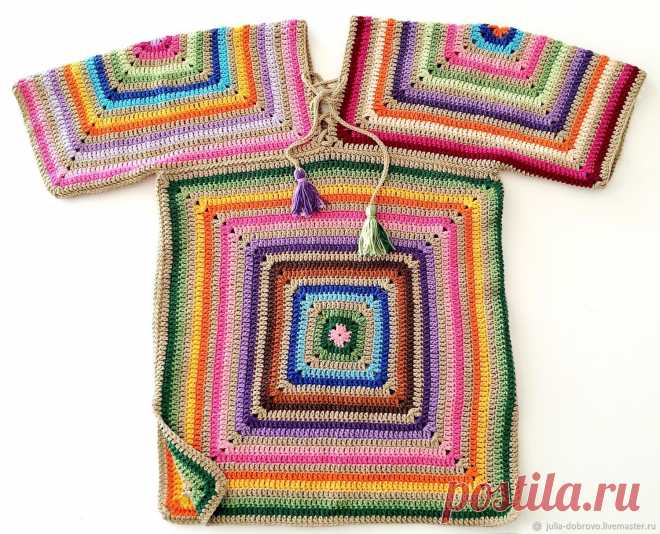 Туника кимоно платье большого размера хлопок крючком – купить в интернет-магазине на Ярмарке Мастеров с доставкой - G2O25RU | Минск