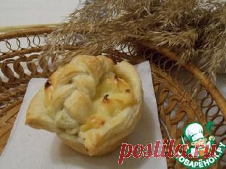 Слойки с карамелизированным ананасом и заварным кремом - кулинарный рецепт