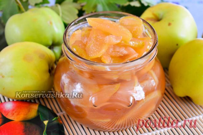 Варенье из яблок дольками прозрачное, быстро