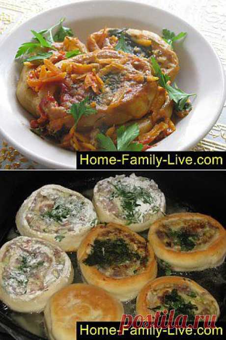 Гусарики - пошаговый фоторецепт - рулет из теста с мясным фаршем в соу | Кулинарные рецепты