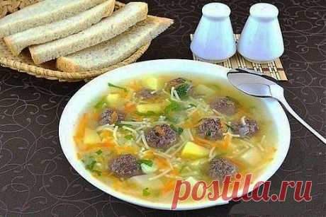 Сытный суп с мясными фрикадельками. | Семья и дом