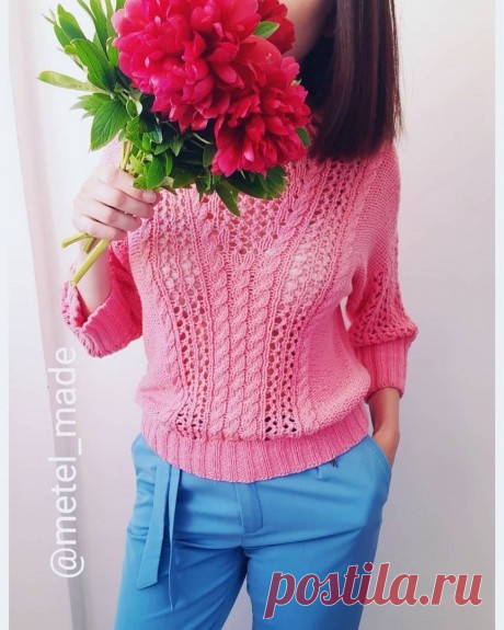 Ажурный джемпер.
Размер: 44-46 (s-m).