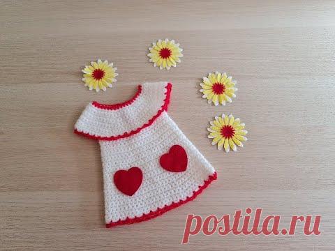 платье на основе круглой кокетки крючком