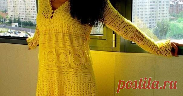 Солнечная туника в стиле бохо крючком — Сделай сам, идеи для творчества - DIY Ideas
