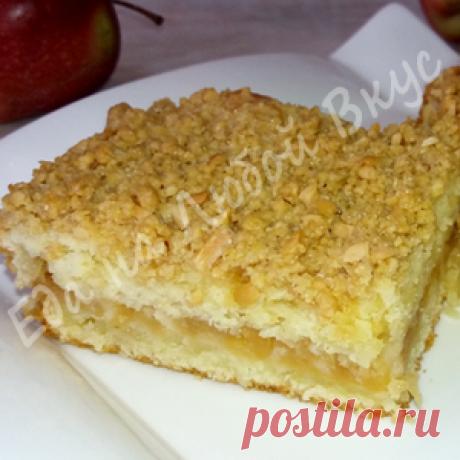 Яблочный пирог с нежным тестом и хрустящей корочкой рецепт с фото