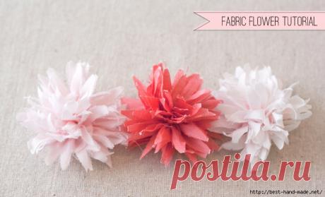Быстрые цветы из ткани для летнего декорирования от Сары, Лос-Анжелес. Мастер-класс