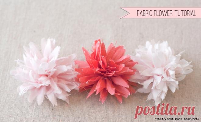 Быстрые цветы из ткани для летнего декорирования от Сары, Лос-Анжелес. Мастер-класс