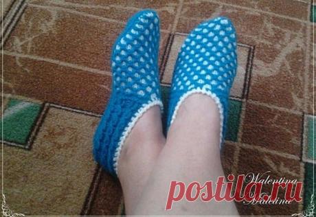 Тапочки спицами. Фото мастер-класс (Вязание спицами) | Журнал Вдохновение Рукодельницы