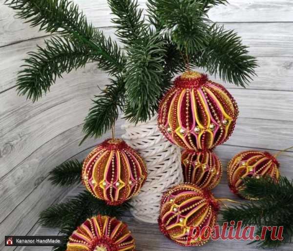 Украшения на ёлку шары новогодние ручной работы купить в Минске и Беларуси, цены на HandMade