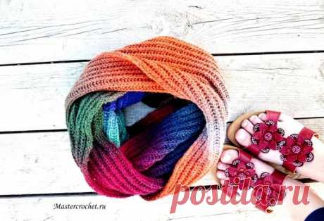 Снуд спицами английской резинкой в два оборота. | Mastercrochet.ru. Сайт о вязании, заработке и жизни.