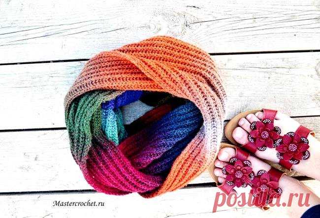 Снуд спицами английской резинкой в два оборота. | Mastercrochet.ru. Сайт о вязании, заработке и жизни.