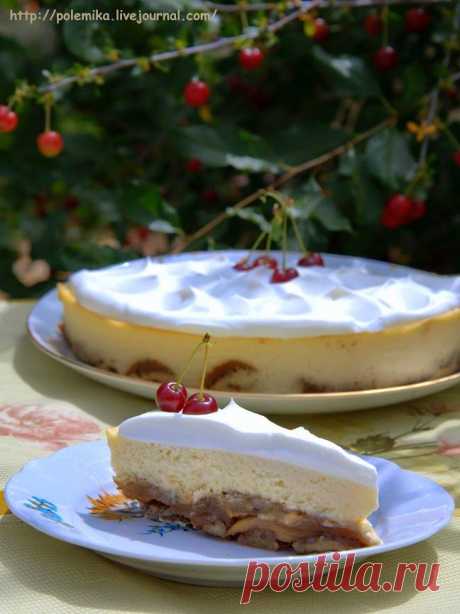 Поль на выдумки хитра - Чизкейк на яблочной подушке