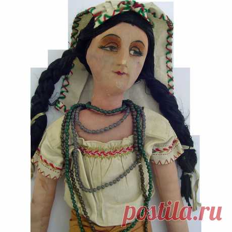 1920 Уникальный 21 "Ткань Boudoir сеньорита Кукла ручной Народная это от zeldagray на Руби-Лейн