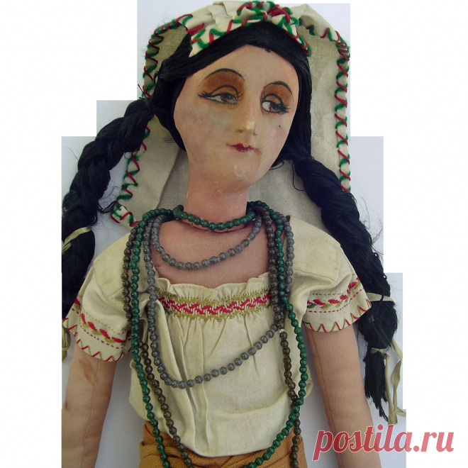1920 Уникальный 21 "Ткань Boudoir сеньорита Кукла ручной Народная это от zeldagray на Руби-Лейн