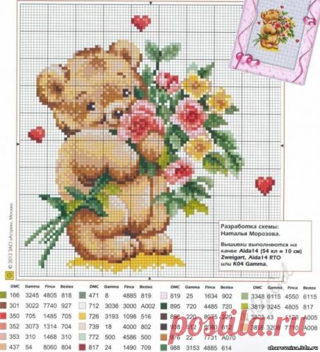 Схемы вышивки для детей