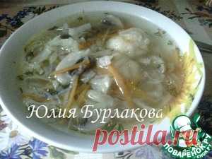 Постные щи с шампиньонами и картофельными колобками - кулинарный рецепт