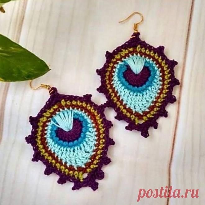🦋🌶 Мотив «Павлиний глаз» крючком