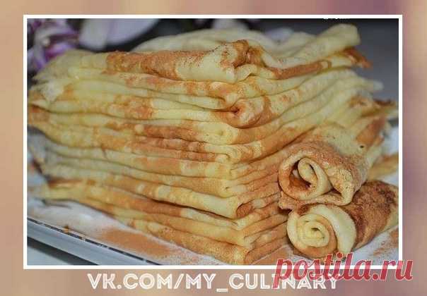 Вкусное и без заморочек! Вкуснющие блинчики
Вам понравится!

 Оцените рецепт от 1 до 5. Ответ пишите в комментариях.

Ингредиенты: 

· 3 яйца 
· 3 ст. молока 
· 1,5 ст. муки 
· 3 ст. л раст. масла 
· 3 ст. л сахара 
· соль 

Приготовление: 

Яйца
взбить в устойчивую пену, добавить один стакан молока, соль, сахар. 
Постепенно ввести в смесь муку, перемешать до исчезновения комочков. 
Добавить оставшееся молоко, перемешать и ввести растительное масло. 
Хорошо взбить и выпека...