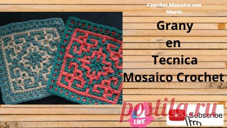 Grany En Tecnica Mosaico Crochet Grany en técnica Mosaico Crochet fácil y rapidoComo unir Granys  https://youtu.be/n68CFJtKMrc