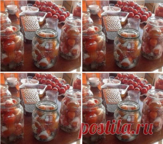 Самые проверенные рецепты - Рецепт засолки небольших помидор в литровые банки