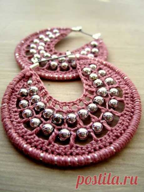Prácticas Ideas para el Hogar...: Pendientes en Crochet paso a paso