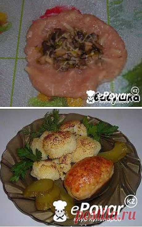 Куриные зразы с грибами и цветной капустой — Рецепт приготовления с фото — Горячие блюда, Блюда из птицы