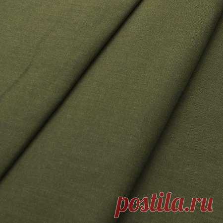 Ткань на отрез бязь гладкокрашеная 120 гр/м2 150 см цвет олива купить оптом от производителя