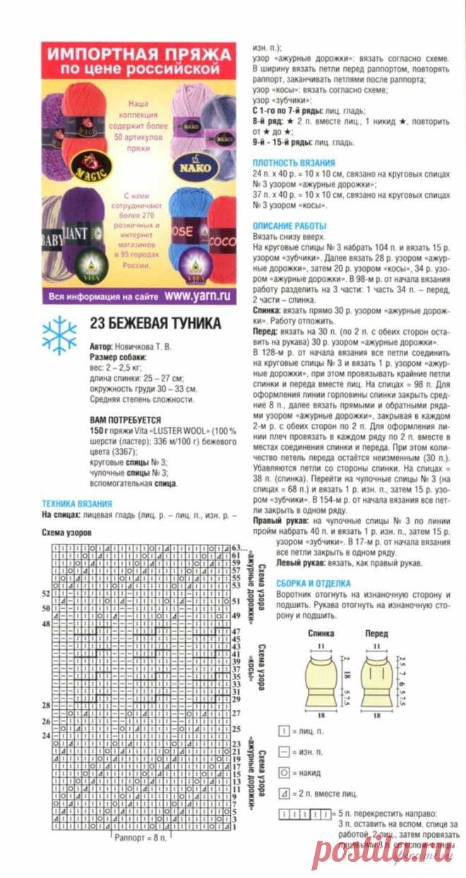 Вязаный свитер для собаки - Для животных